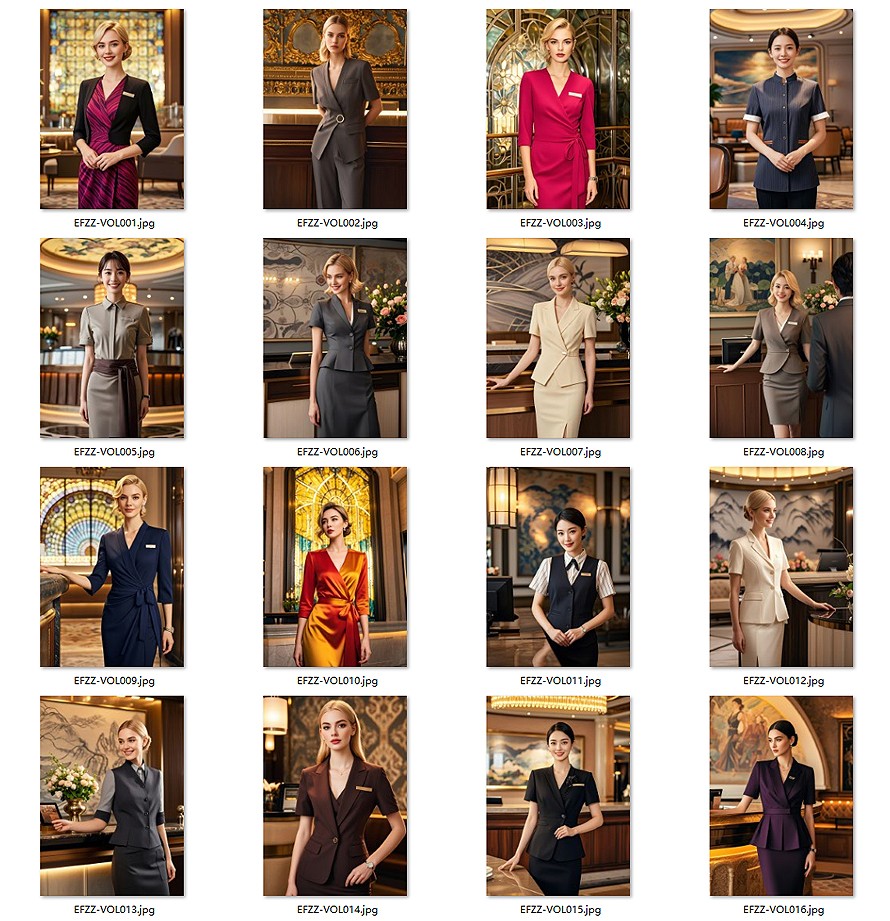 國際酒店酒店顧問經理-前臺接待人員-高端夏季職業裝定制款