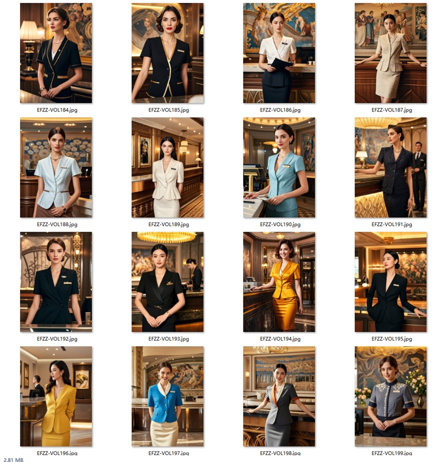 國際酒店酒店顧問經理-前臺接待人員-高端夏季職業裝定制款