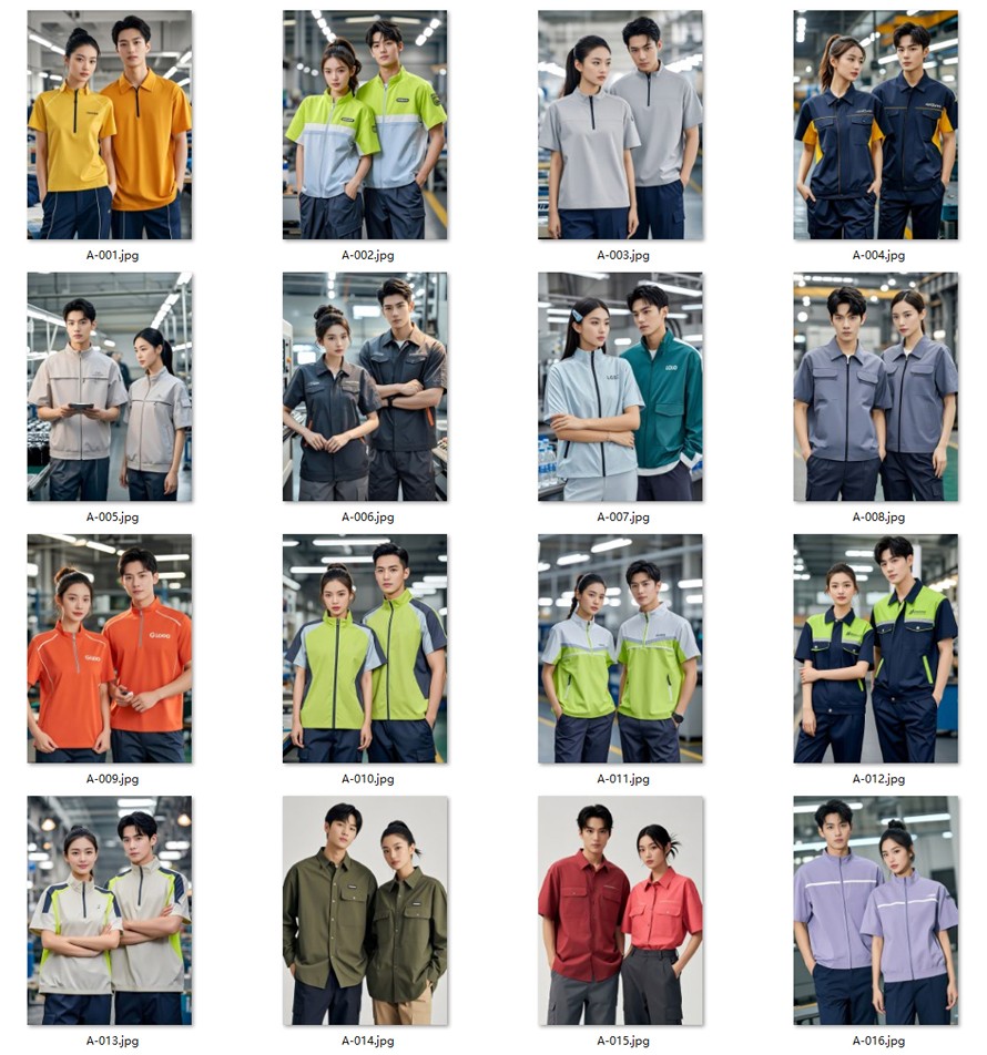 時尚款企業團隊工作服定制款，員工制服，商務夾克，T恤襯衫工作服