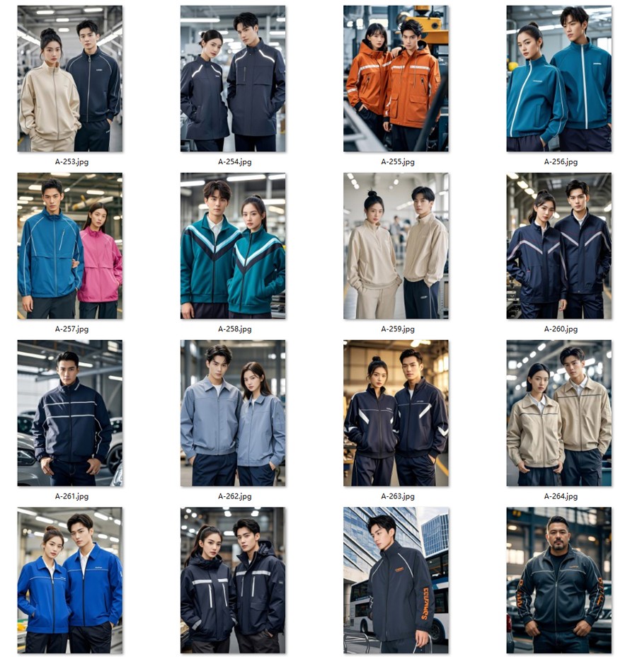 時尚款企業團隊工作服定制款，員工制服，商務夾克，T恤襯衫工作服