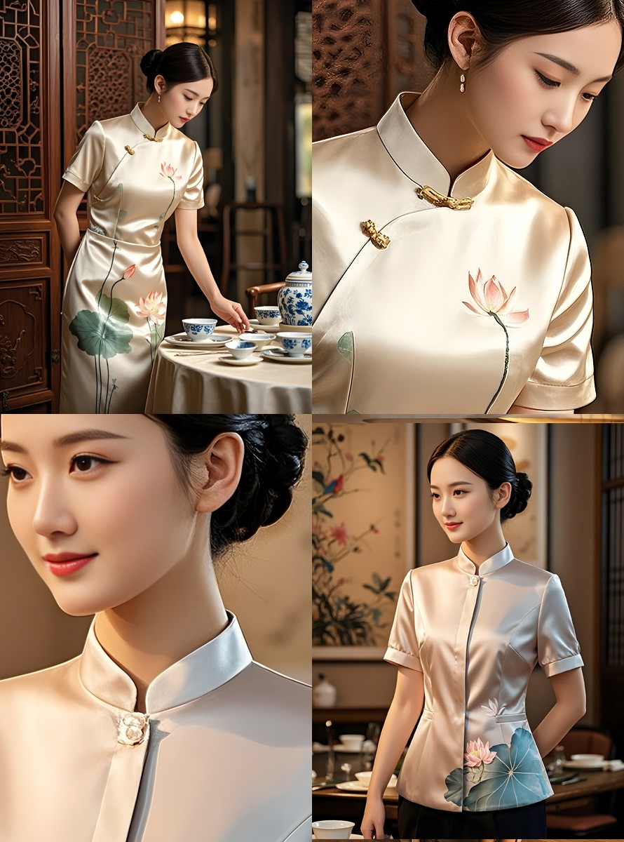 新國(guó)風(fēng)美學(xué)制服-酒店中式餐廳服務(wù)員工作服文化符號(hào)解碼圖鑒