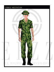 時尚迷彩綠男款保安服短袖制服設計圖279