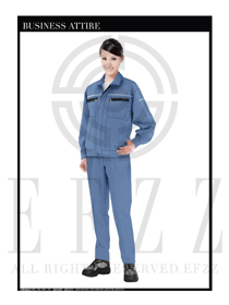 淺藍(lán)色春秋女款工程服服裝設(shè)計(jì)圖1022