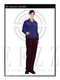 藍(lán)色春秋女款工程服服裝設(shè)計圖1030