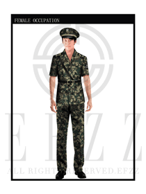 時尚迷彩男款保安服短袖制服設計圖309