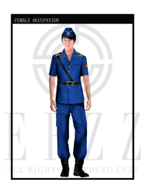 藍色男款保安服短袖服裝款式圖314
