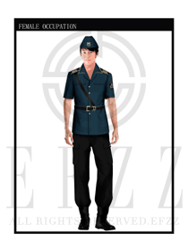 時尚藏青色男款保安服短袖制服設計圖315