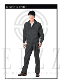 灰色男款春秋工程服服裝設(shè)計(jì)圖1036
