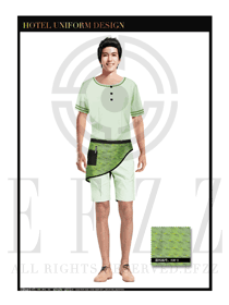 時(shí)尚綠色男款水療SPA服務(wù)員服裝款式圖208