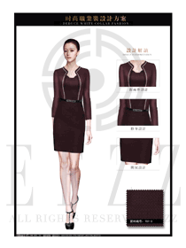 時尚OL通勤裝女職業(yè)裝夏裝制服設計圖675