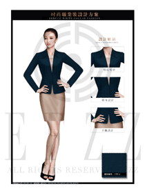 時尚女秋冬職業(yè)裝套裙制服設(shè)計圖1445