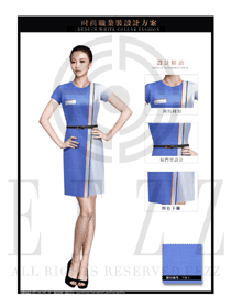 時尚天藍(lán)色連衣裙款女職業(yè)裝夏裝服裝款式圖711