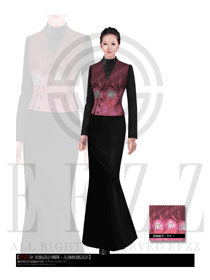 原創(chuàng)制服設(shè)計(jì)酒店西餐廳咨客服裝款式圖217