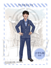 原創(chuàng)設計男款小學禮服冬裝學生服款式設計圖003