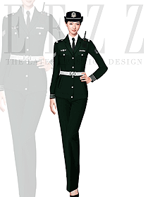 時尚女款翻領保安制服圖片317