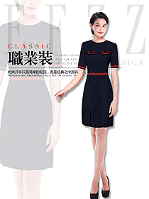 原創制服設計連衣裙款專賣店營業員服裝款式圖1586