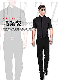 黑色短袖男款款專賣店營業員服裝款式圖1593