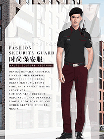 新款男款短袖保安服款式設計圖371