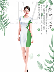 原創(chuàng)制服設(shè)計(jì)連衣裙款按摩技師服裝款式圖1442