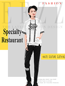 時尚女款快餐廳服裝款式設(shè)計圖285