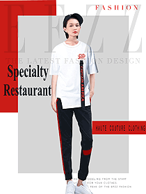 原創設計白色短袖女款快餐廳服務員服裝款式圖288