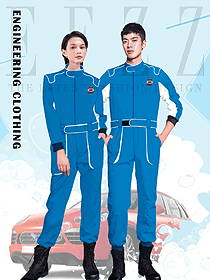 時(shí)尚淺藍(lán)色男女款汽車(chē)維修服工程服設(shè)計(jì)圖1223