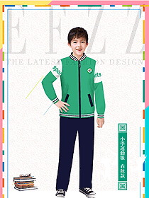 淺綠色長袖男款學(xué)生服校服款式設(shè)計(jì)圖151
