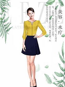 原創制服設計水療會所咨客服裝款式圖506