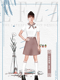 原創制服設計短袖女款學生服校服款式圖155