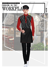 原創制服設計男款服務員服裝款式圖386