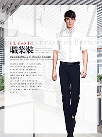 時尚男職業(yè)裝短袖襯衫服裝款式圖065