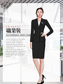 原創(chuàng)制服設(shè)計(jì)黑色女職業(yè)裝夏裝款式圖897