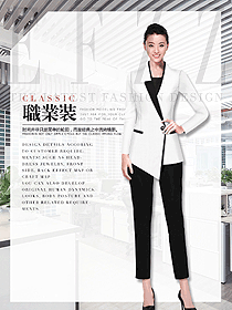 白色女秋冬職業(yè)裝制服設計圖1797