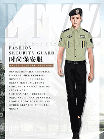 時尚短袖保安服設計圖387