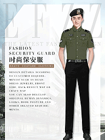 原創(chuàng)制服設(shè)計(jì)短袖保安服款式效果圖391