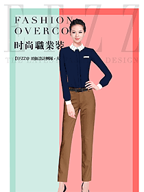 時尚女職業(yè)裝長袖襯衫制服設(shè)計圖336