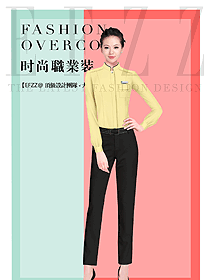 時(shí)尚女職業(yè)裝長(zhǎng)袖襯衫制服設(shè)計(jì)圖351