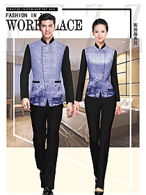 新款長(zhǎng)袖男女款保潔PA服裝款式圖248
