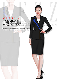 原創(chuàng)制服設計黑色女職業(yè)裝夏裝款式圖859