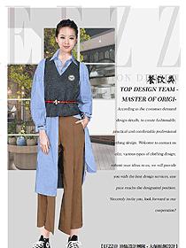 時尚女款快餐廳服裝款式設(shè)計圖378
