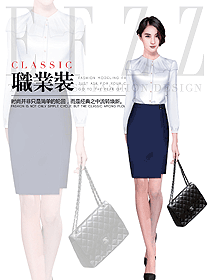 時尚女職業裝夏裝制服設計圖966