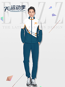 男款長(zhǎng)袖促銷服服裝款式圖1018