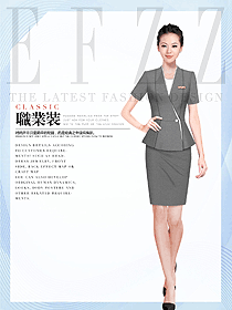時尚灰色女款SPA水療會所咨客制服設計圖477