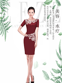 原創制服設計水療會所咨客服裝款式圖469