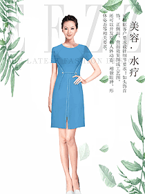 新款短袖女款按摩技師服款式設(shè)計(jì)圖1496