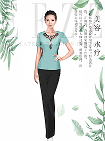 時尚短袖女款會所服務生制服設計圖676