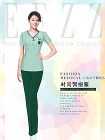 原創(chuàng)設計淺綠色美容會所服裝款式圖783