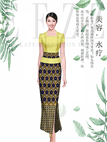 原創(chuàng)制服設(shè)計(jì)水療會所咨客服裝款式圖539