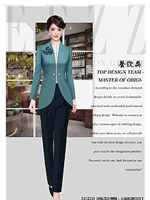 新中式女款中餐服務員制服款式圖2174