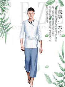 時尚男款美容技師制服設(shè)計圖883
